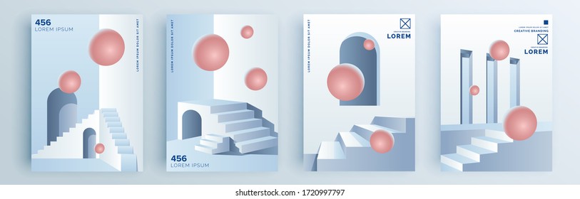 Diseño de cubiertas abstractas modernas y minimo. Fondo geométrico colorido, ilustración vectorial.