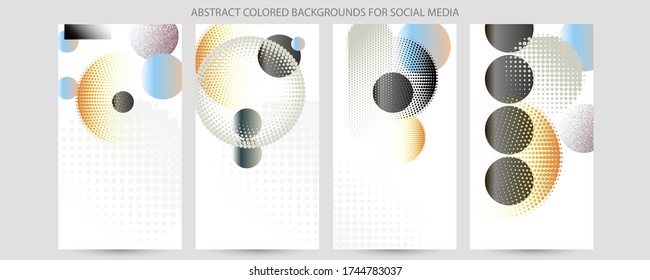 Montaje de cubiertas abstractas modernas, diseño de cubiertas artísticas de colores mínimos. Fondo geométrico colorido, ilustración vectorial