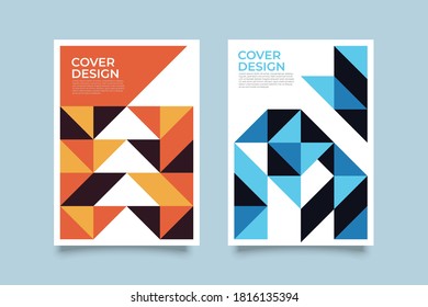 Modern abstract covers set, minimal covers design. Colorful geometric background, vector illustration.