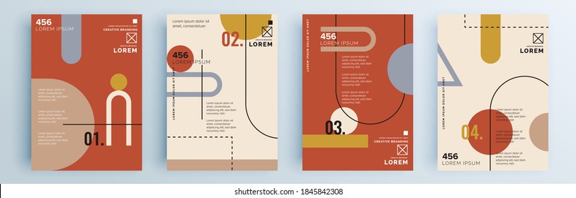 Modern abstract covers set, minimal covers design. Colorful geometric background, vector illustration.