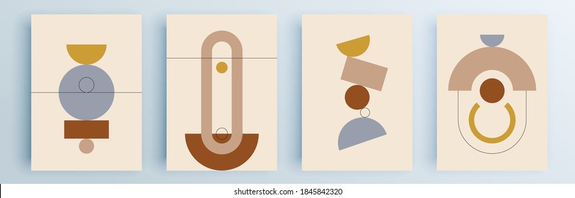 Modern abstract covers set, minimal covers design. Colorful geometric background, vector illustration.