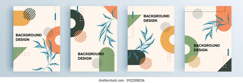 Modern abstract covers set  minimal covers design  Colorful geometric background  vector illustration 