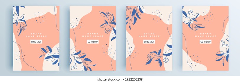 Modern abstract covers set, minimal covers design. Colorful geometric background, vector illustration.