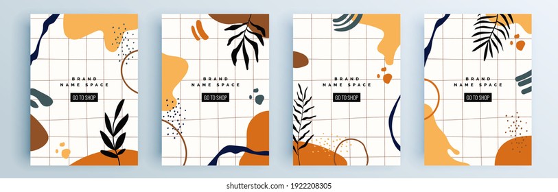 Modern abstract covers set, minimal covers design. Colorful geometric background, vector illustration.