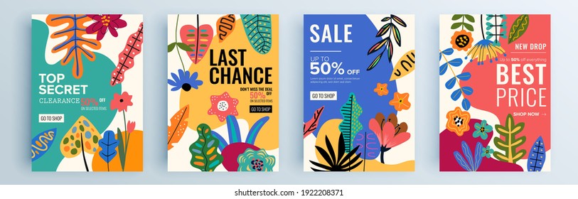 Modern abstract covers set, minimal covers design. Colorful geometric background, vector illustration.