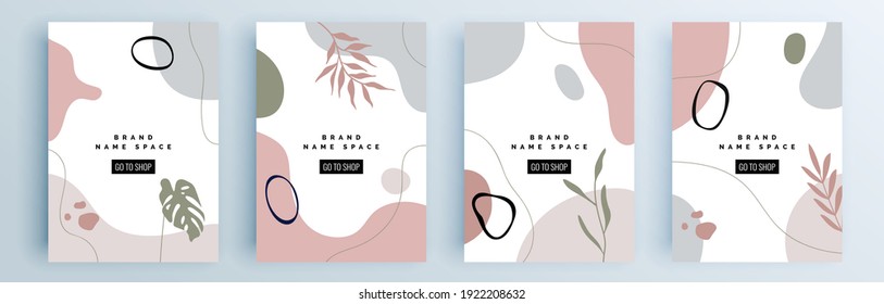 Modern abstract covers set, minimal covers design. Colorful geometric background, vector illustration.