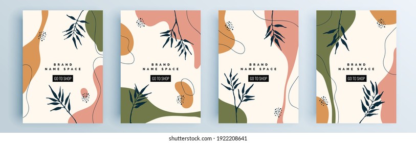 Modern abstract covers set, minimal covers design. Colorful geometric background, vector illustration.