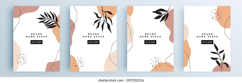 Modern abstract covers set, minimal covers design. Colorful geometric background, vector illustration.