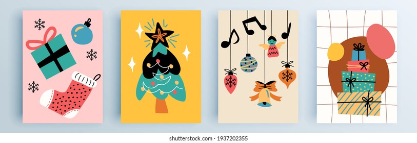 Modern abstract covers set, minimal covers design. Colorful geometric background, vector illustration.