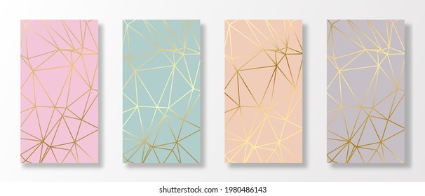 Fundas abstractas modernas. Diseño de cubiertas mínimas. Fondo geométrico colorido. Ilustración vectorial.