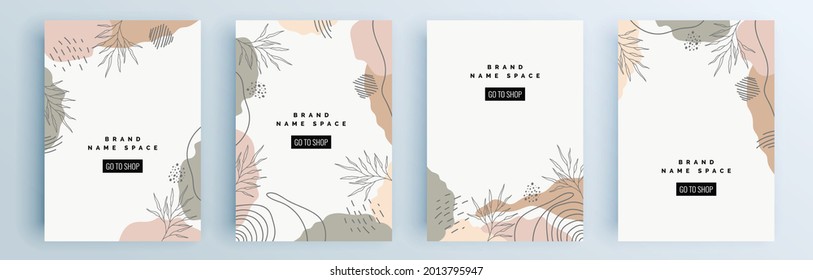 Modern abstract covers set, minimal covers design. Colorful geometric background, vector illustration.