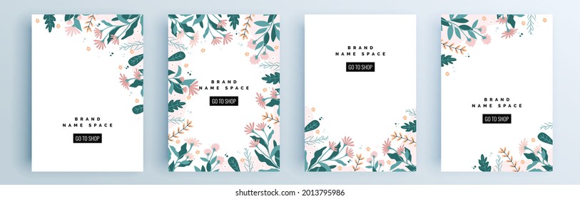 Moderne abstrakte Cover-Set, minimales Cover-Design. Farbiger geometrischer Hintergrund, Vektorgrafik.