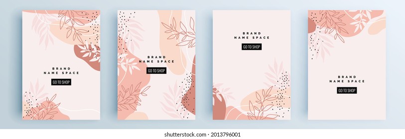 Modern abstract covers set, minimal covers design. Colorful geometric background, vector illustration.