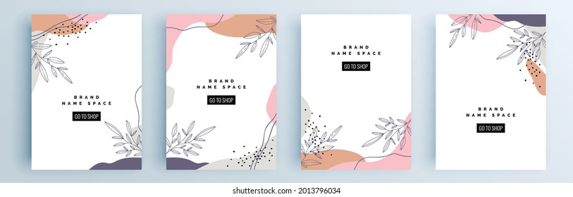 Modern abstract covers set, minimal covers design. Colorful geometric background, vector illustration.