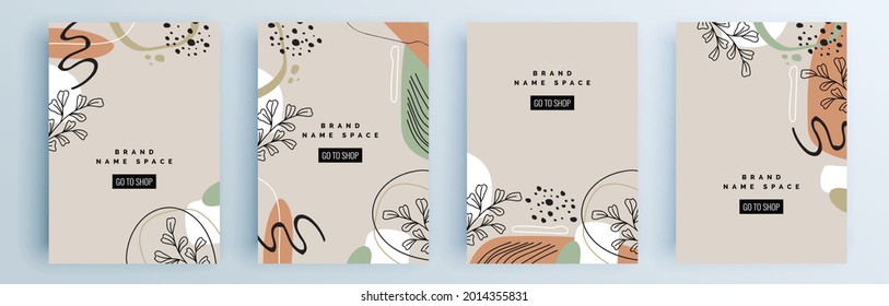 Modern abstract covers set, minimal covers design. Colorful geometric background, vector illustration.