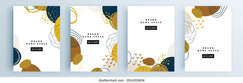 Modern abstract covers set, minimal covers design. Colorful geometric background, vector illustration.
