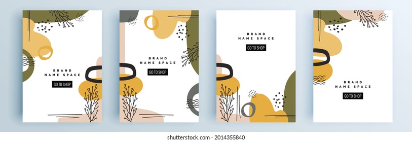 Modern abstract covers set, minimal covers design. Colorful geometric background, vector illustration.