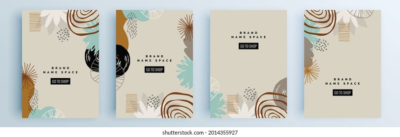 Modern abstract covers set, minimal covers design. Colorful geometric background, vector illustration.