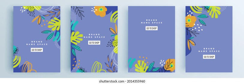 Modern abstract covers set, minimal covers design. Colorful geometric background, vector illustration.