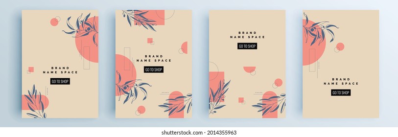 Modern abstract covers set, minimal covers design. Colorful geometric background, vector illustration.