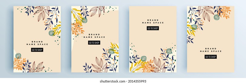 Modern abstract covers set, minimal covers design. Colorful geometric background, vector illustration.