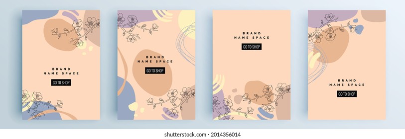 Modern abstract covers set, minimal covers design. Colorful geometric background, vector illustration.