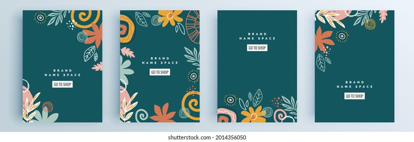 Modern abstract covers set, minimal covers design. Colorful geometric background, vector illustration.