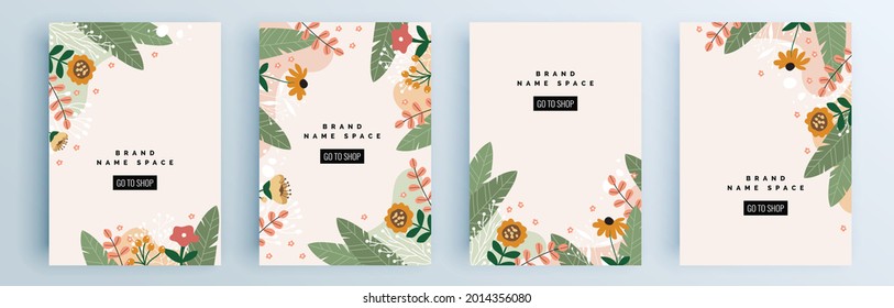 Modern abstract covers set, minimal covers design. Colorful geometric background, vector illustration.
