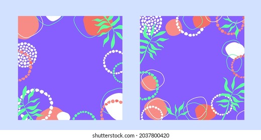 Modern abstract covers set, minimal covers design. Colorful geometric background, vector illustration.