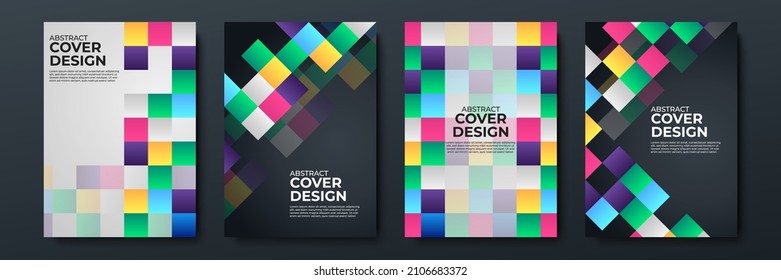 Montaje de cubiertas abstractas modernas, diseño mínimo de cubiertas. Fondo de baudios geométrico colorido, ilustración vectorial. Demanda para empresas, empresas, instituciones, fiestas, fiestas, seminarios