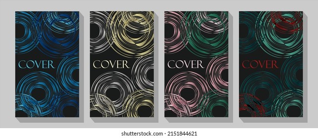 Modern abstract covers set, minimal covers design. Business presentation vector vertical orientation front page mock up set. 