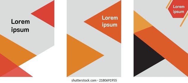 Modern abstract covers set, minimal covers design. Colorful geometric background, vector illustration.
