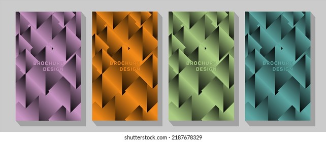 Modern abstract covers set, minimal covers design.  Colorful geometric background, vector illustration.