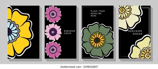 Modern abstract covers set, minimal covers design.  Colorful geometric background, vector illustration