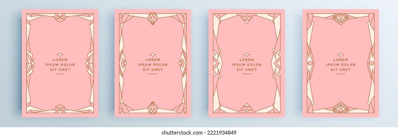 Modern abstract covers set, minimal covers design. Colorful geometric background, vector illustration.