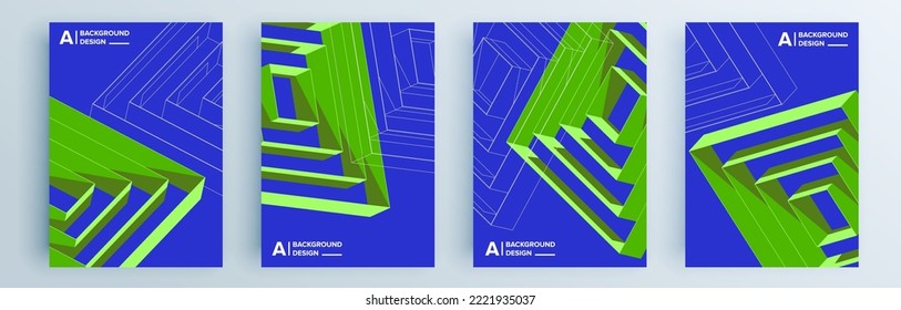 Modern abstract covers set, minimal covers design. Colorful geometric background, vector illustration.