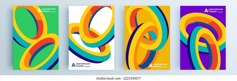 Modern abstract covers set, minimal covers design. Colorful geometric background, vector illustration.