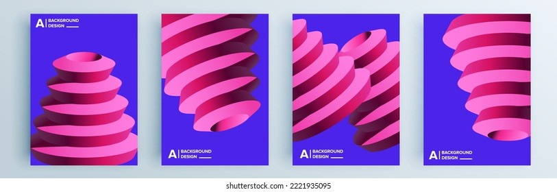 Modern abstract covers set, minimal covers design. Colorful geometric background, vector illustration.