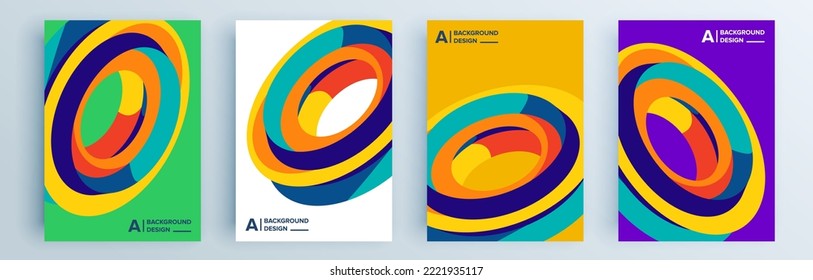 Modern abstract covers set, minimal covers design. Colorful geometric background, vector illustration.