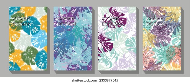 Modern abstract covers set, minimal covers design. Abstract vector template in hi-tech style.
