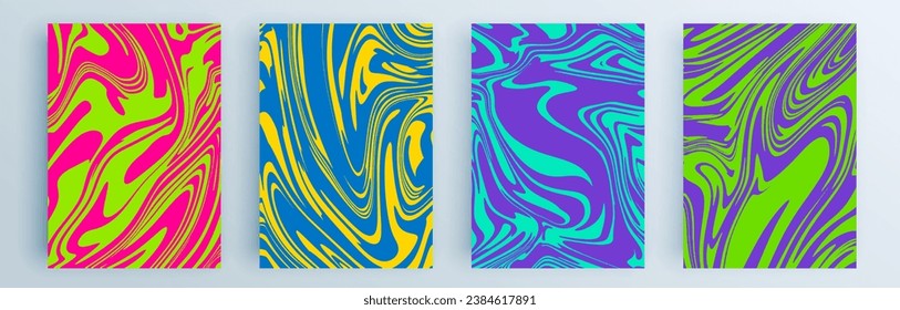 Modern abstract covers set, minimal covers design. Colorful geometric background, vector illustration.