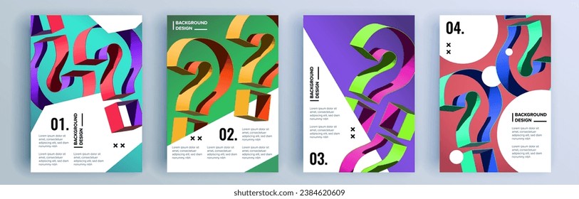 Modern abstract covers set, minimal covers design. Colorful geometric background, vector illustration.