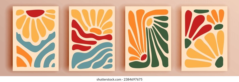 Modern abstract covers set, minimal covers design. Colorful geometric background, vector illustration.