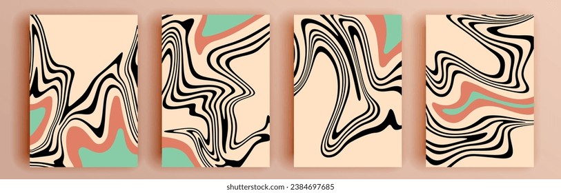 Modern abstract covers set, minimal covers design. Colorful geometric background, vector illustration.
