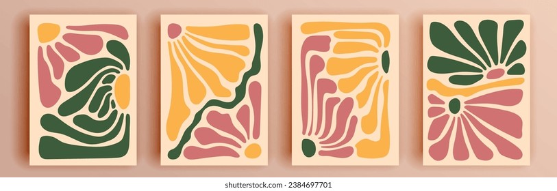 Modern abstract covers set, minimal covers design. Colorful geometric background, vector illustration.