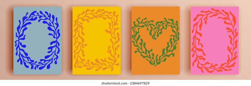 Modern abstract covers set, minimal covers design. Colorful geometric background, vector illustration.