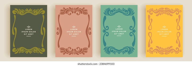 Modern abstract covers set, minimal covers design. Colorful geometric background, vector illustration.