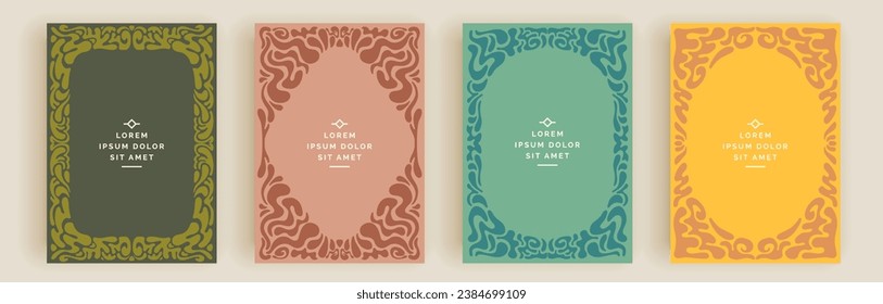 Modern abstract covers set, minimal covers design. Colorful geometric background, vector illustration.
