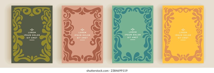 Modern abstract covers set, minimal covers design. Colorful geometric background, vector illustration.
