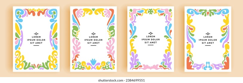 Modern abstract covers set, minimal covers design. Colorful geometric background, vector illustration.